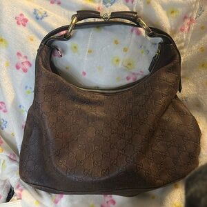Gucci Guccisima Leather Hobo Shoulder Bag